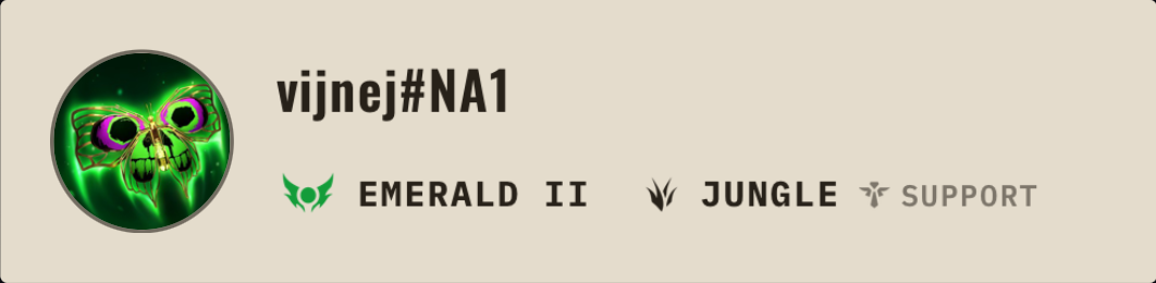 vijnej#NA1 · Emerald II · Jungle and Support
