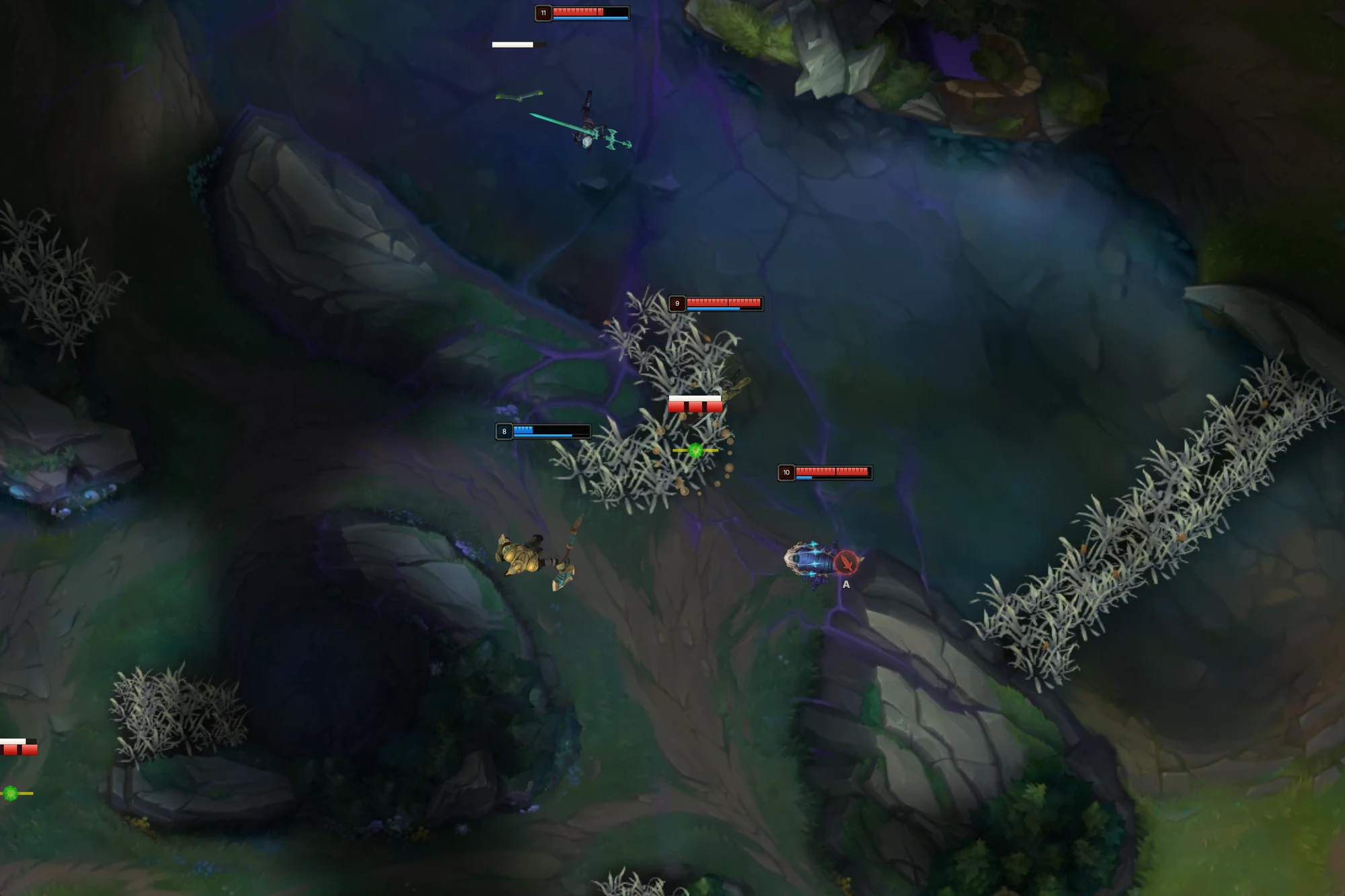Kog'Maw and Senna caught Nasus.