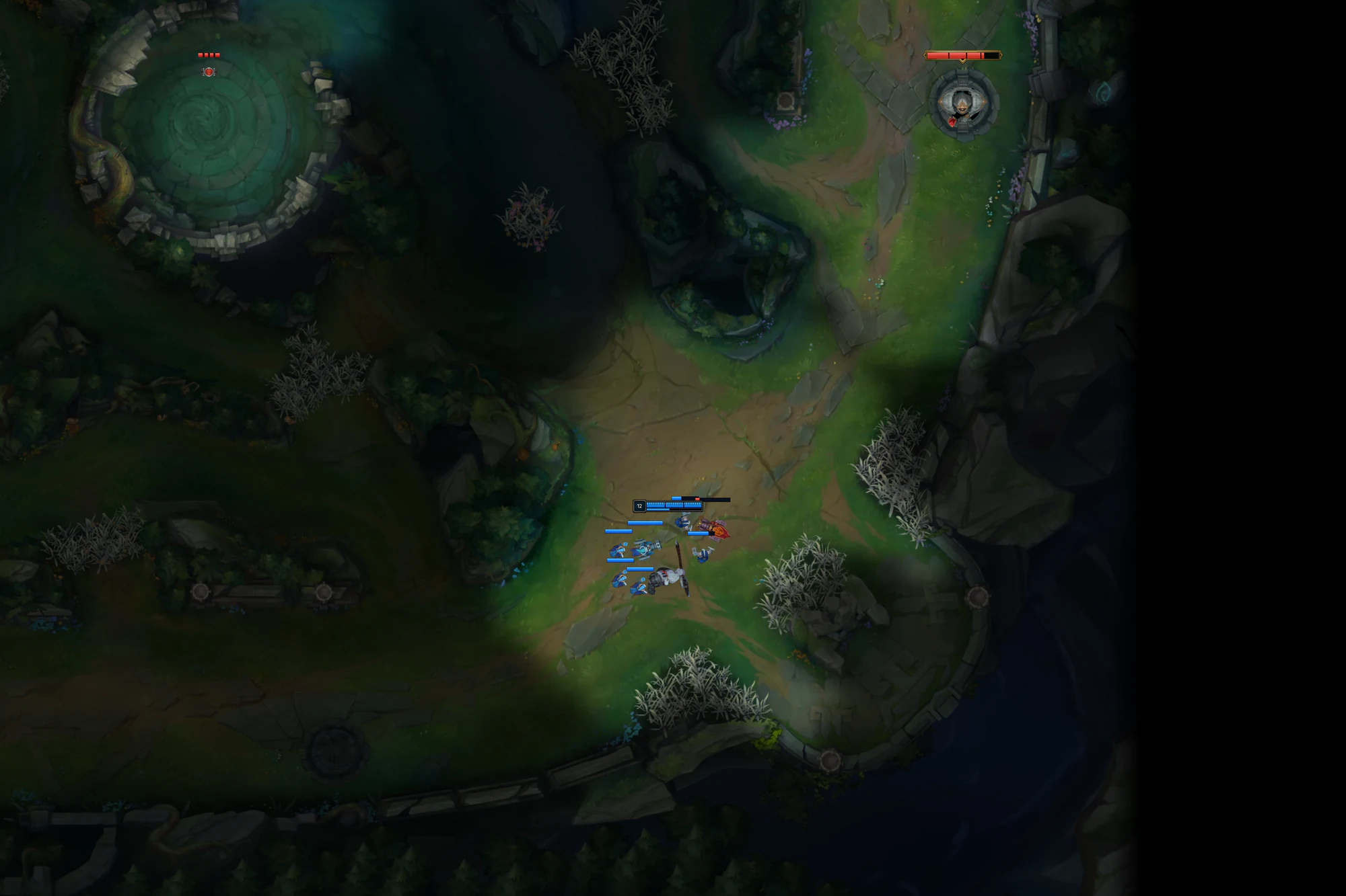 Sion is pushing the bot wave.